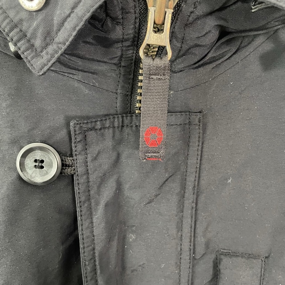 Southpole Jacket Mens XL Black Hooded Down Puffer Bomber Full Zip Winter Nylon - Picture 2 of 12